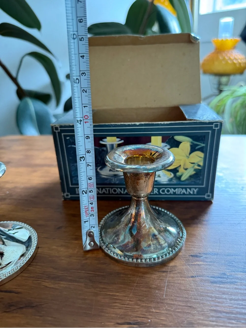 International Silver Co. Pair of Silver Candlesticks - Silver Tone vintage